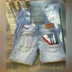 NWT Company 81 Stratford Slim Fit Jeans Distressed, Holes, Light Denim 28/30